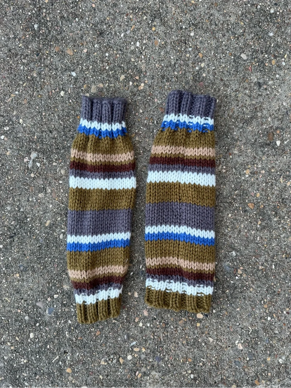 Multicolored Crochet Leg Warmers